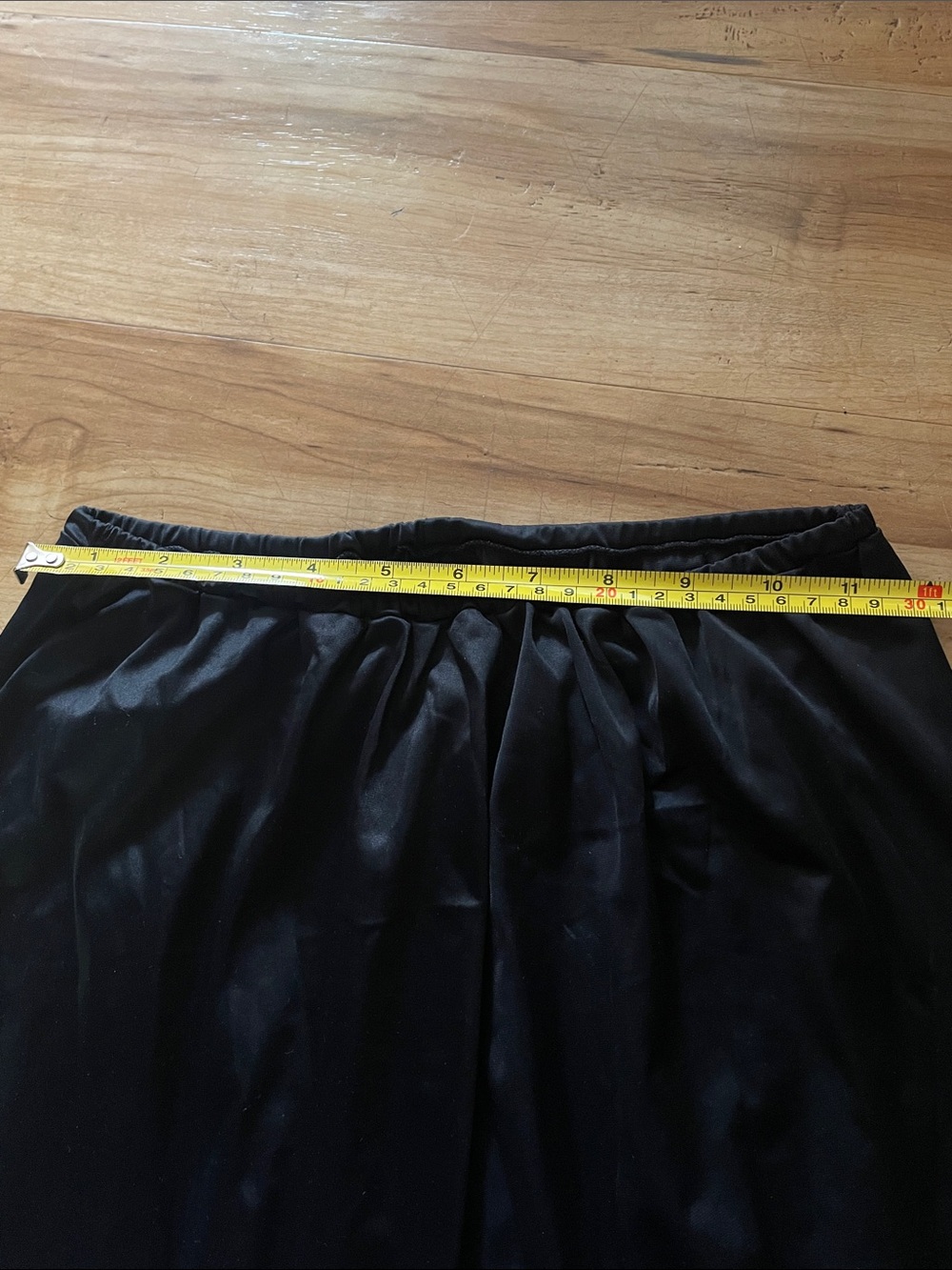Black Lace Hem A-Line Skirt - Picture 6 of 7